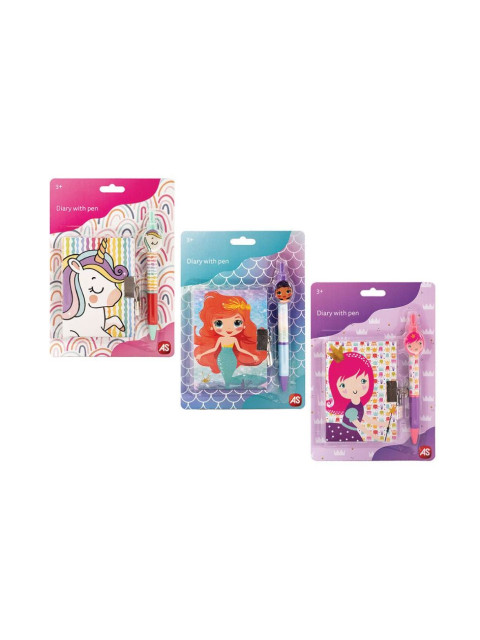 ΑΤΖΕΝΤΑ ΜΕ ΣΤΥΛΟ 3 ΣΧΕΔΙΑ (UNICORN - MERMAID - PRINCESS) - ΤΥΧΑΙΑ ΕΠ