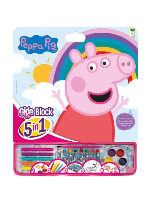 ΣΕΤ ΖΩΓΡΑΦΙΚΗΣ GIGA BLOCK 5 IN 1 PEPPA | ISBN: 5203068627515