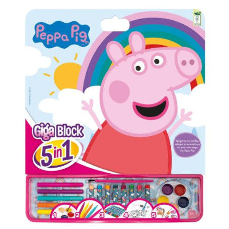 ΣΕΤ ΖΩΓΡΑΦΙΚΗΣ GIGA BLOCK 5 IN 1 PEPPA | ISBN: 5203068627515