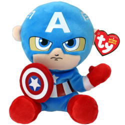 TY BEANIE BOOS ΛΟΥΤΡΙΝΟ MARVEL: ΧΝΟΥΔΩΤΟ FLOPPY CAPTAIN AMERICA 15ΕΚ