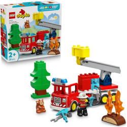Lego® Duplo®: Fire Truck With Hose And Firefighter