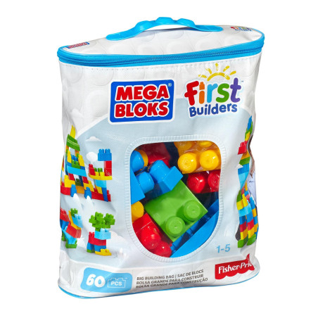 FISHER-PRICE - MEGA BLOKS: ΤΟΥΒΛΑΚΙΑ - ΤΣΑΝΤΑ ΜΠΛΕ 60 ΤΜΧ.- DCH55-87