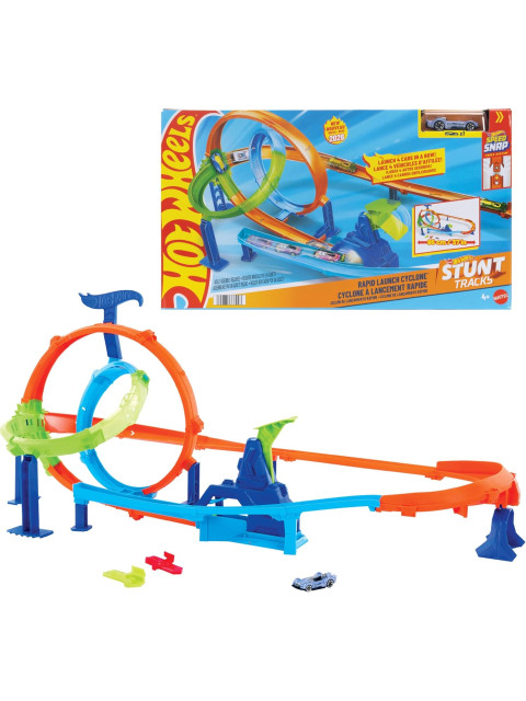 Hot Wheels Stunt - Πιστα Γρηγορη Εκτοξευση & Συγκρουση - Jhk73