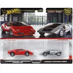 HOT WHEELS PREMIUΜ - ΣΕΤ ΤΩΝ 2: LAMBORGHINI COUNTACH LP5000QV LANCIA