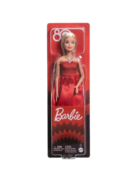 BARBIE 80ΧΡ: ΚΟΥΚΛΑ ΜΕ ΚΟΚΚΙΝΟ ΦΟΡΕΜΑ-JGD25 | ISBN: 194735311200